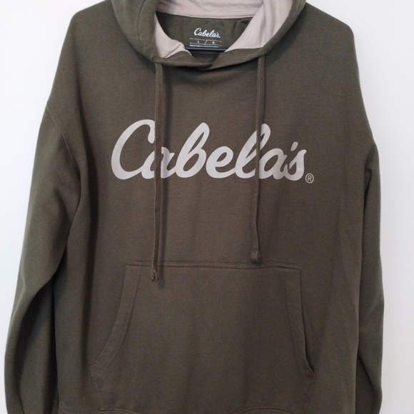 Cabela's Green and Tan Sweatshirt Casual Pullover - Picture 6 of 8